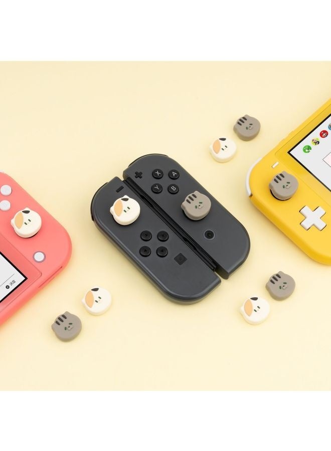 Nintendo Switch Joycon Joystick Cap Silicone Protective Cover Mint Bear Design Digital Computer Gaming Accessories-Product Color:Cookie Bread - Image 5