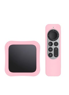 Case Compatible with Apple TV 2021 Remote Sleeves (2nd Generation) With TV Box Case Skin (Light Pink)