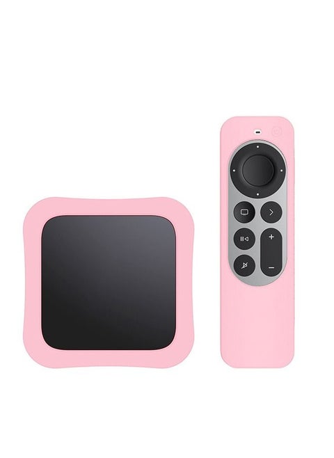 Case Compatible with Apple TV 2021 Remote Sleeves (2nd Generation) With TV Box Case Skin (Light Pink)