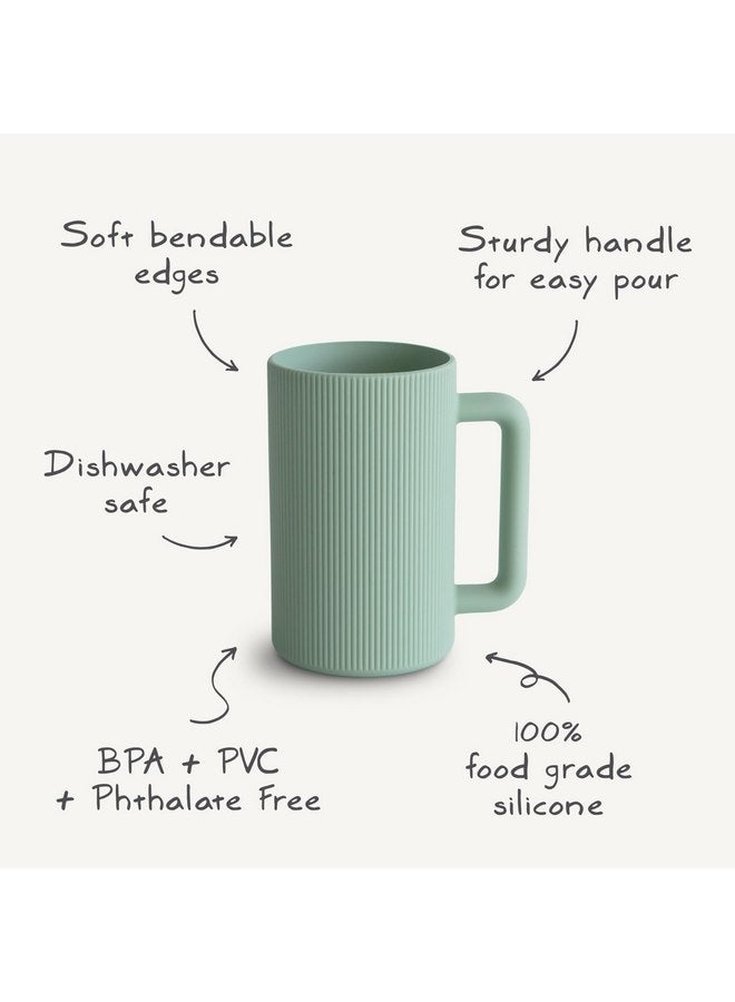 mushie mushie Baby Bath Rinse Cup | 100% Food Grade Silicone | Wash Rinser Cup For Kids (Dried Thyme) - Image 2