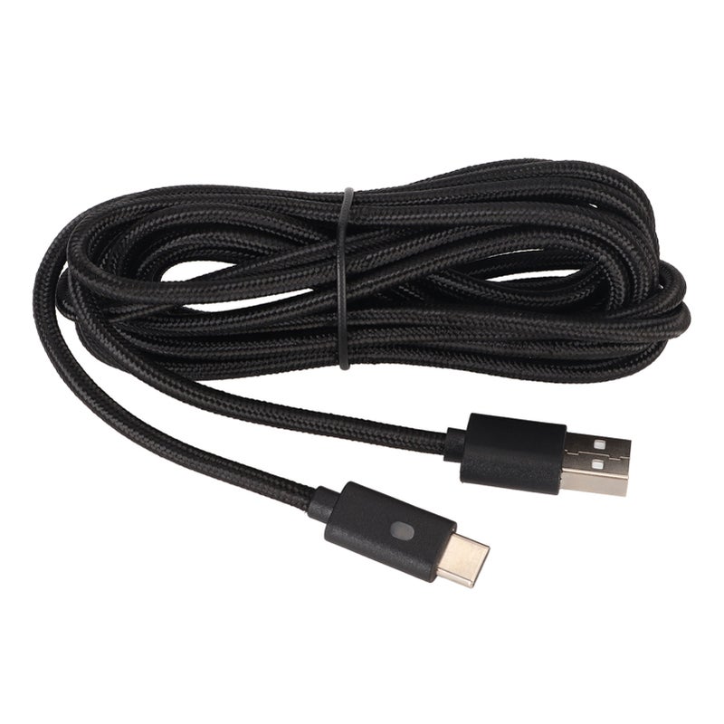 كابل شحن سلسلة Xbox كابل شحن USB Type C منسوج نيلون سريع الشحن مع مؤشر LED لـ PS5 بطول 9.9 قدم - Image 1