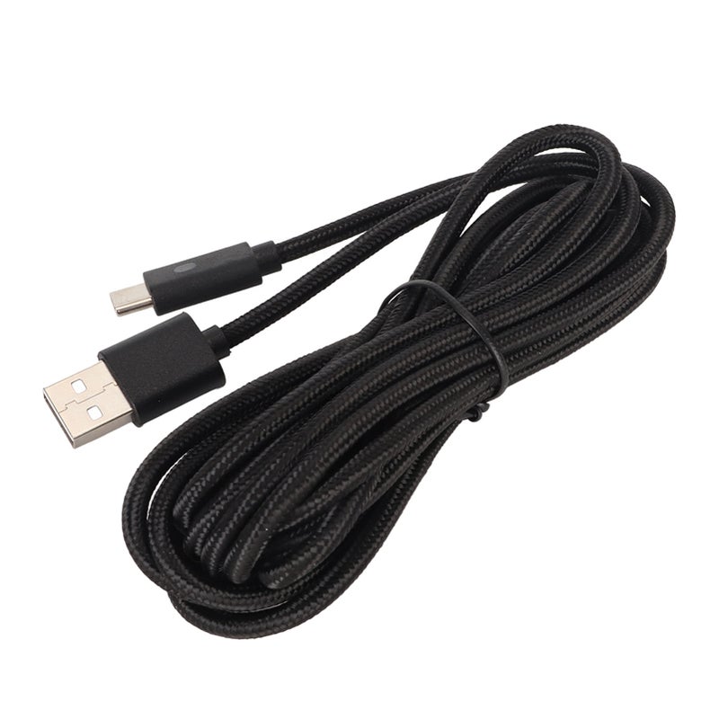 كابل شحن سلسلة Xbox كابل شحن USB Type C منسوج نيلون سريع الشحن مع مؤشر LED لـ PS5 بطول 9.9 قدم - Image 4