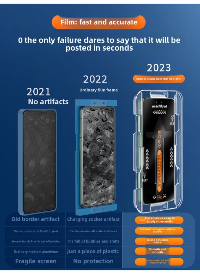 Generic - [2 Generation Kunlun] For Huawei Mate60pro Tempered Film Mate40/50 Mobile Phone Anti-peep Film Pura70p-Color:[upgraded 360 Privacy Protection] Eye Protection Grade Privacy Protection★Unlock In Seconds★2 Pieces★Free Film Application Tool-Size:For Huawei Pura 70 Pro+ - Image 1