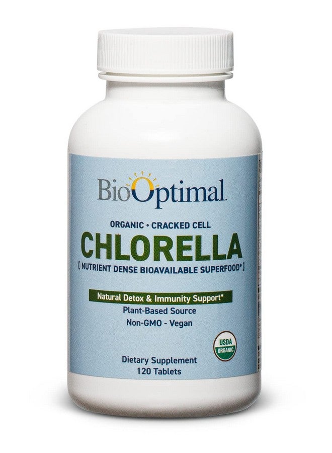BioOptimal Chlorella Organic Chlorella Tablets 100% Usda Organic Premium Quality 4 Organic Certifications Nongmo No Additives Capsules Or Fillers120 Count Packaging May Vary - Image 1