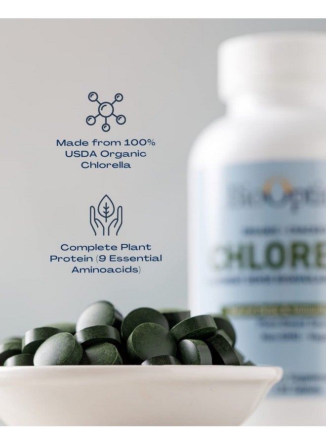 BioOptimal Chlorella Organic Chlorella Tablets 100% Usda Organic Premium Quality 4 Organic Certifications Nongmo No Additives Capsules Or Fillers120 Count Packaging May Vary - Image 5