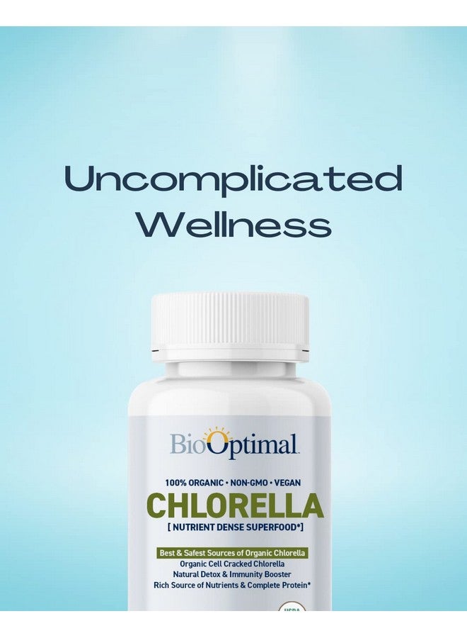 BioOptimal Chlorella Organic Chlorella Tablets 100% Usda Organic Premium Quality 4 Organic Certifications Nongmo No Additives Capsules Or Fillers120 Count Packaging May Vary - Image 3