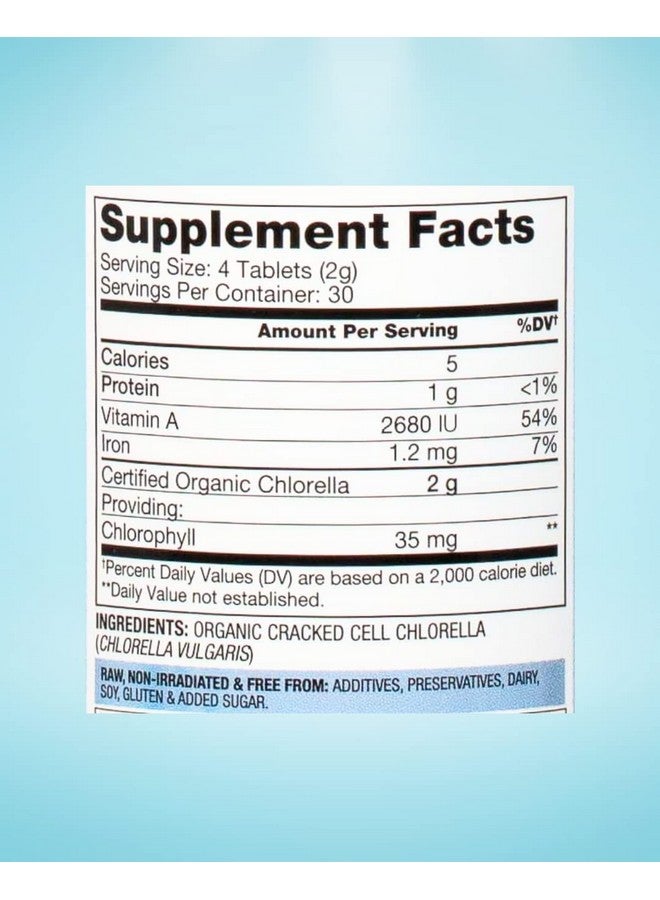 BioOptimal Chlorella Organic Chlorella Tablets 100% Usda Organic Premium Quality 4 Organic Certifications Nongmo No Additives Capsules Or Fillers120 Count Packaging May Vary - Image 4