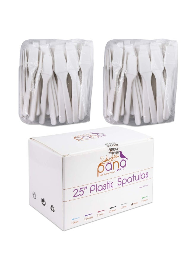 PANA 200pcs Cosmetic Make Up Disposable Plastic 25 Spatulas Skin Care Facial Cream Mask Spatula WHITE200 Pieces in a Box - Image 3