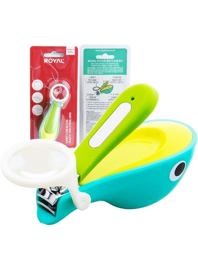 ROYAL Made in Korea Baby Whale Nail Clipper with Magnifier - Image 1
