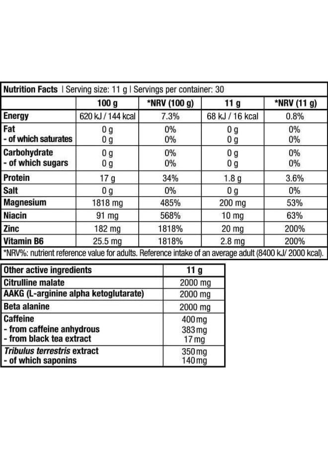 BioTechUSA BiotechUSA Black Blood 300g - Pre-Workout Supplement for Energy, Focus, and Endurance (Café Blueberry Flavor)  - Image 2