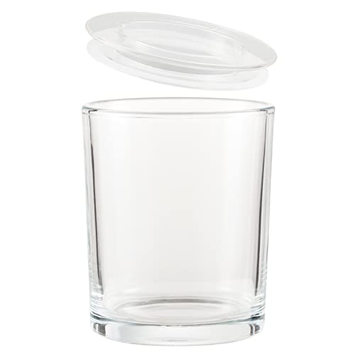 CandMak Candle Jars, 15 Pack 9 OZ Empty Glass Vessels Containers Jars Bulk with Clear Lids for Candle Making (Clear) - Image 1