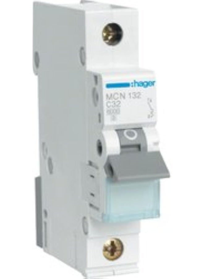 Hager Mcn132 Circuit-Breaker 1Pole 6Ka C-32A 1M - Image 3