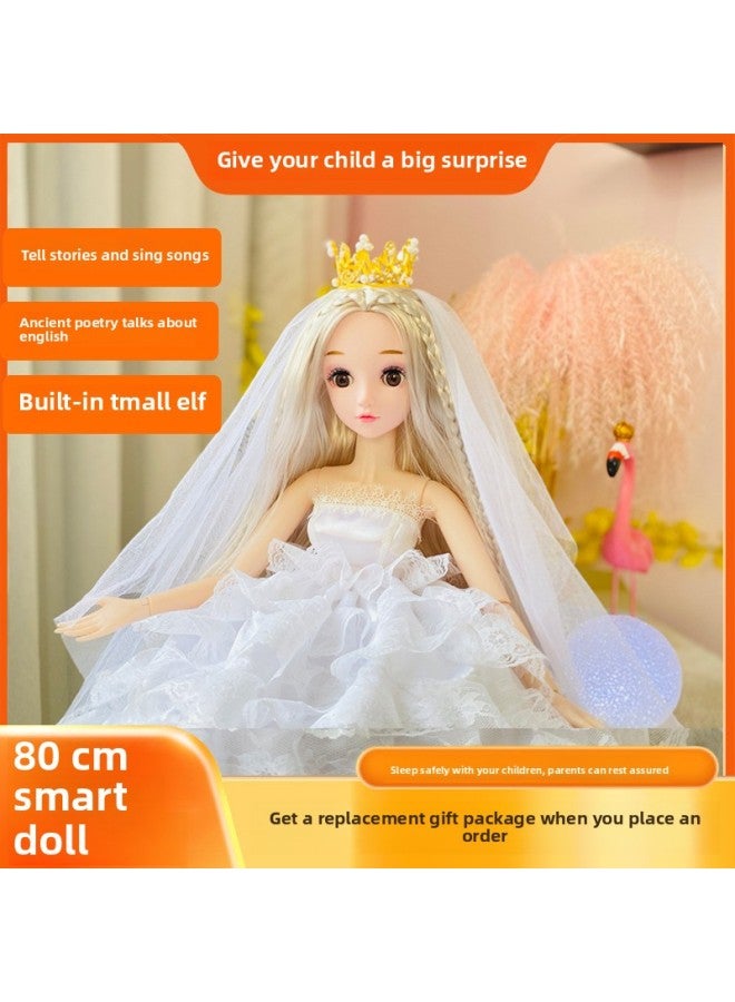 Processing Custom Cartoon Vinyl Doll Toy Set Color Box 80cm Doll Girl Toy Birthday Gift-Color:Yun Yao Bride-Height:80cm Doll-blink Version + Change Gift Bag (boxed) - Image 5