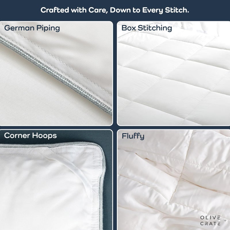 Olive + Crate Twin XL | Twin Size Comforter - 100% Outer Shell Viscose Derived from Bamboo Comforter - Hypoallergenic, Cooling Duvet Insert for Twin Bedding - White Dorm Bedding - 62"x90" - Image 4
