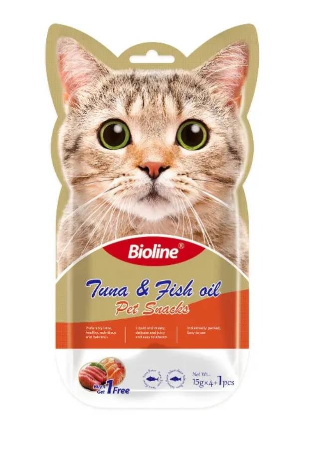 Bioline Cat Treats Tuna and fish 5x15g