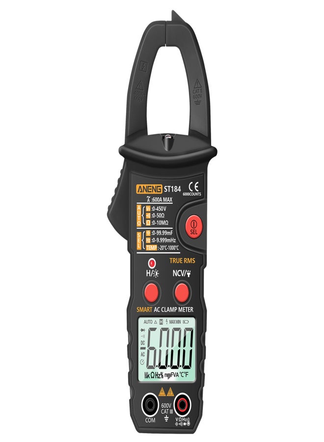 ANENG True RMS Digital Multimeter Clamp Meter DC/AC Voltage Detector AC Amp Meter with Ohm Capacitance NCV Continuity Diode Hertz Temperature Tester - Image 2