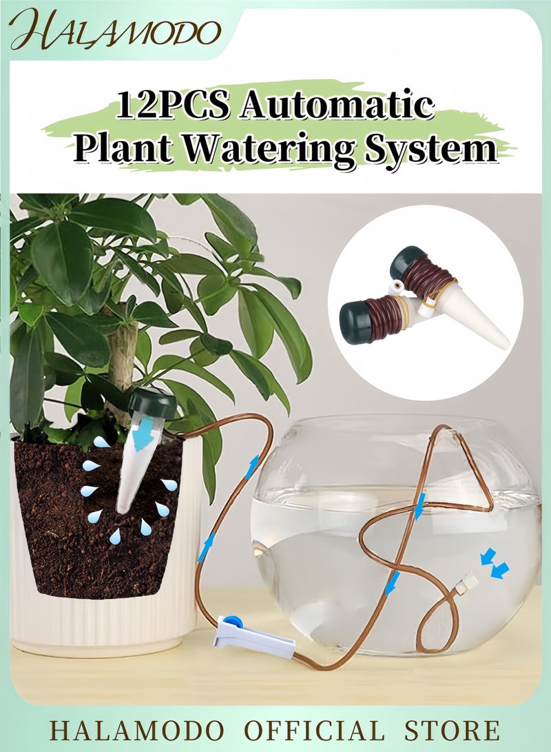 HALAMODO 12-Piece Automatic Flower Watering Drip Device - Image 1