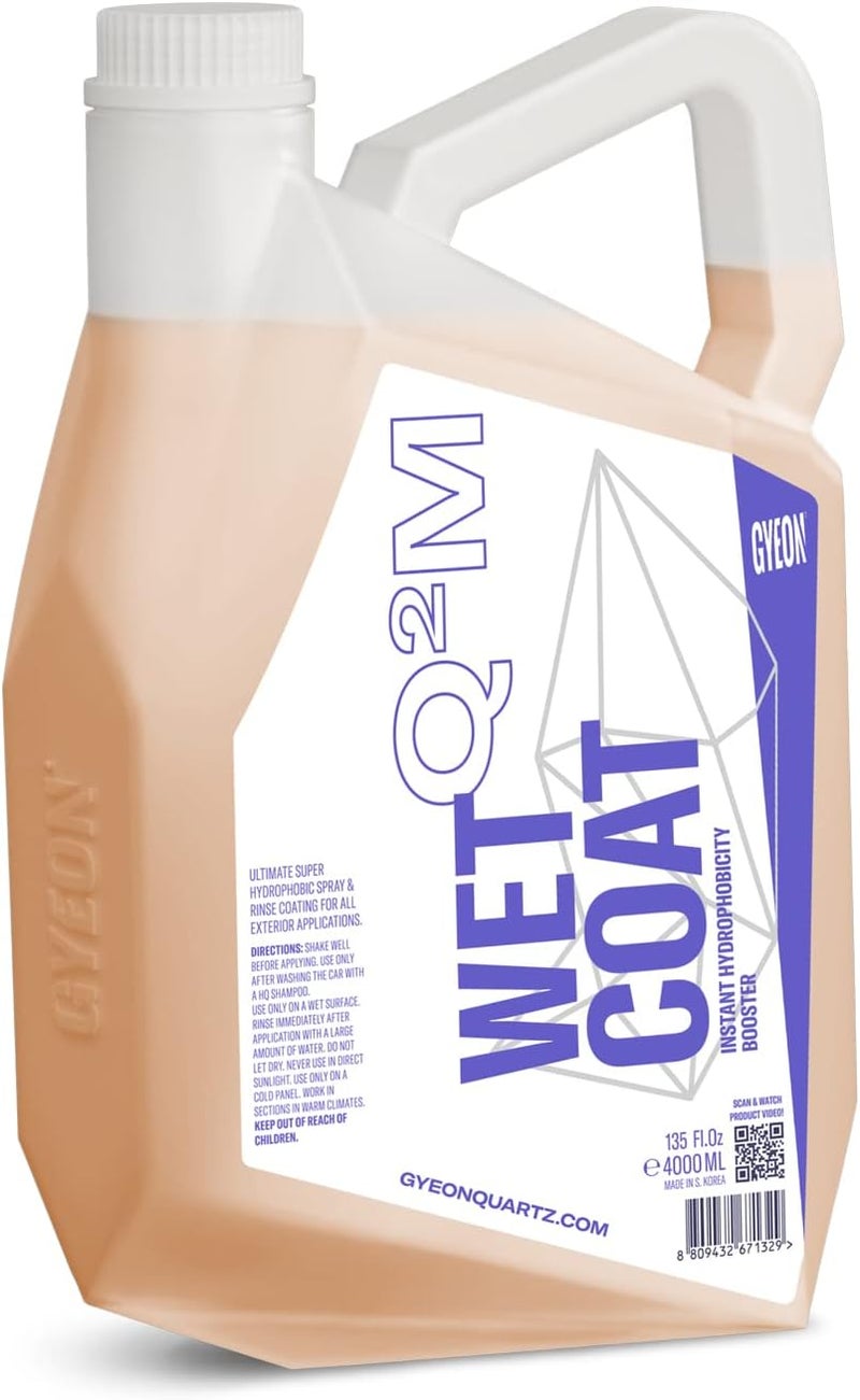 Gyeon Wet Coat 4000ml - Hydrophobic Ceramic Spray Coating for Cars - High Gloss Solutions for Your Car Paint Wheels and Glass - Spray On Rinse Off Easy DIY Use Formula - Image 1