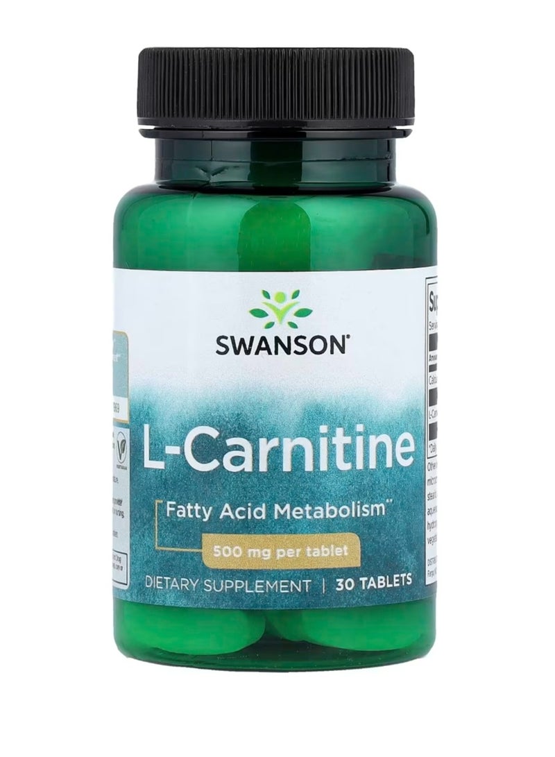 SWANSON L-Carnitine 30 Tablets - Image 1