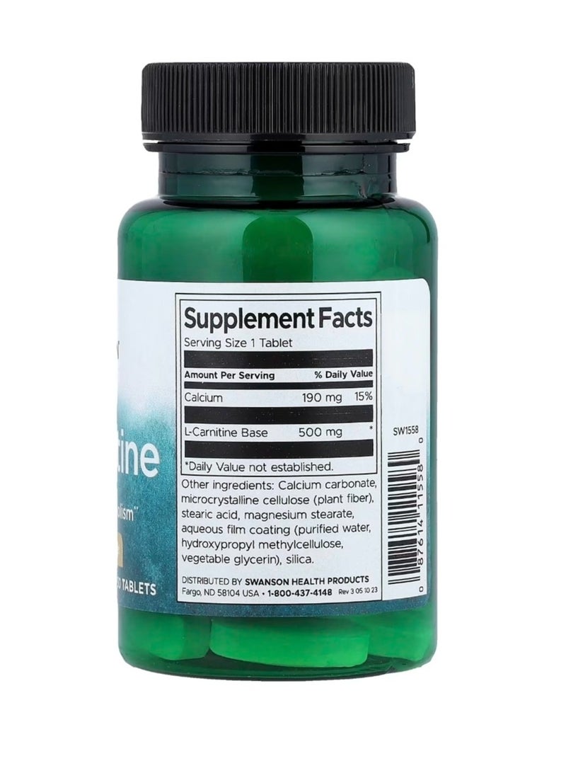 SWANSON L-Carnitine 30 Tablets - Image 2