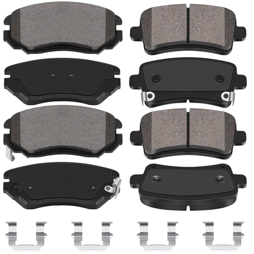 HYFTJYZ Replacement Front and Rear Brake Pads Set Compatible with Chrysler 300 and Dodge Challenger Charger Magnum,Ceramic Disc Brake Pads Front and Rear Kit for Car,Smooth Quiet Braking Performance - Image 1