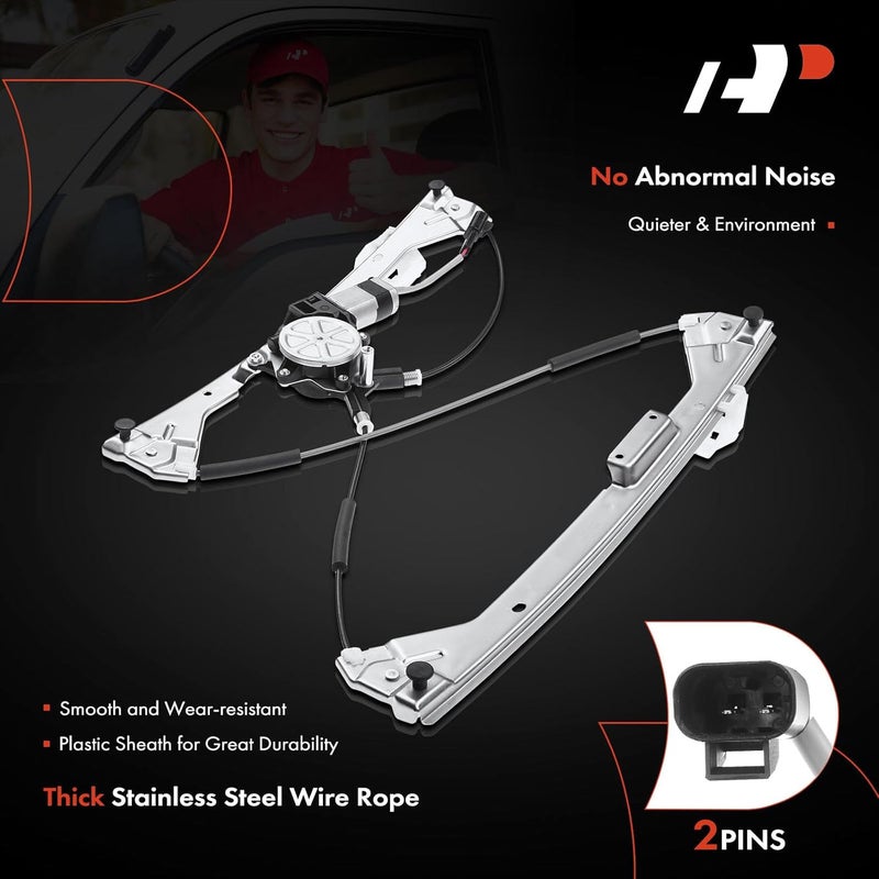 A-Premium Power Window Regulator with Motor for Buick LaCrosse 2005-2009 & Allure 2008-2009 Front Driver Side - Image 4