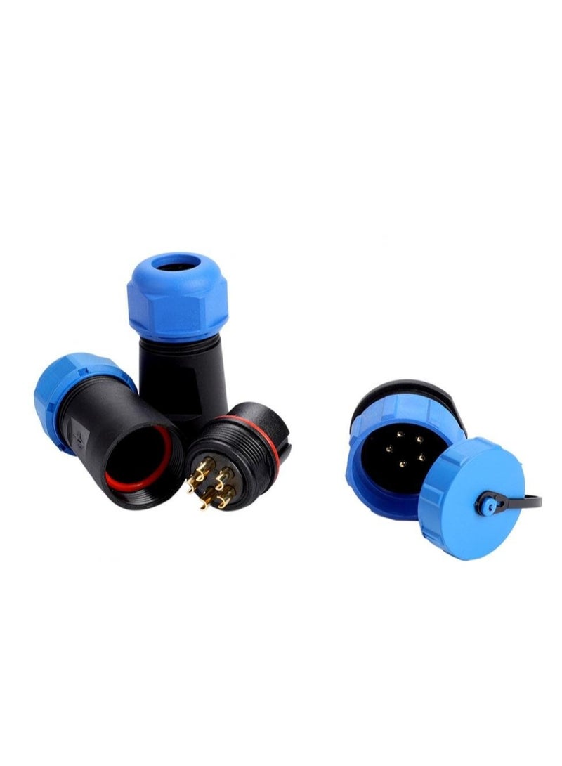 Excefore Plastic Aviation Plug Socket Outdoor Lighting Waterproof SP21 IP68 Cable InLine Connector 5 Pin - Image 4