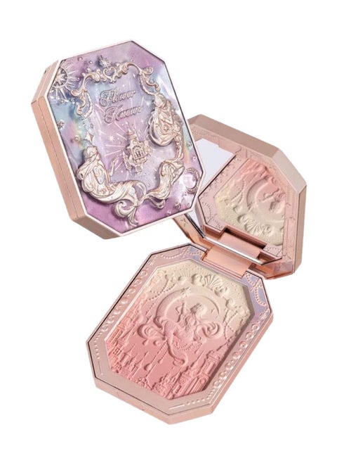 Moonlight Mermaid Series Embossed Pattern Gradient Blush Palette 5G (03 Coral Jellyfish)