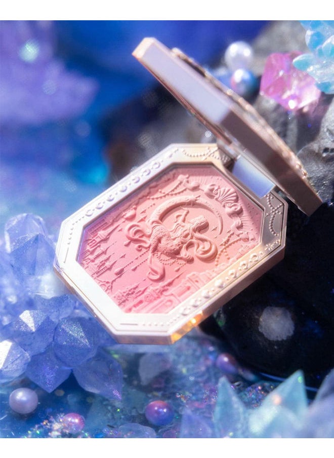Moonlight Mermaid Series Embossed Pattern Gradient Blush Palette 5G (03 Coral Jellyfish)