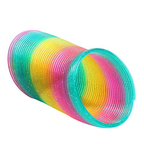 Vinciph 42 Inch Giant Sequin Color Rainbow Coil Spring ToyClassic Magic Spring Decompression ToysStair Toys for Children - Image 1
