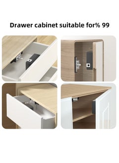Y&D Electronic Cabinet Lock Kid Hidden Drawer Locks for Children DIY with Slide Latch Double Door Wooden Cupboard  - Image 3