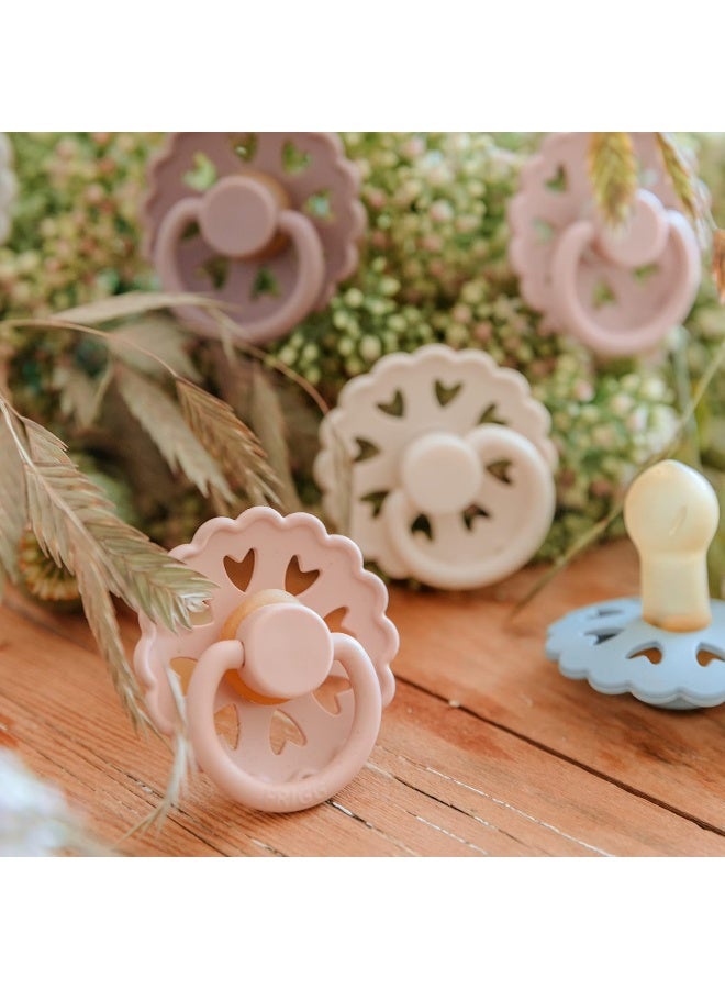 FRIGG Andersen Fairytale Natural Rubber Baby Pacifier | Made in Denmark | BPA-Free (Cream/Blush, 0-6 Months) - Image 5