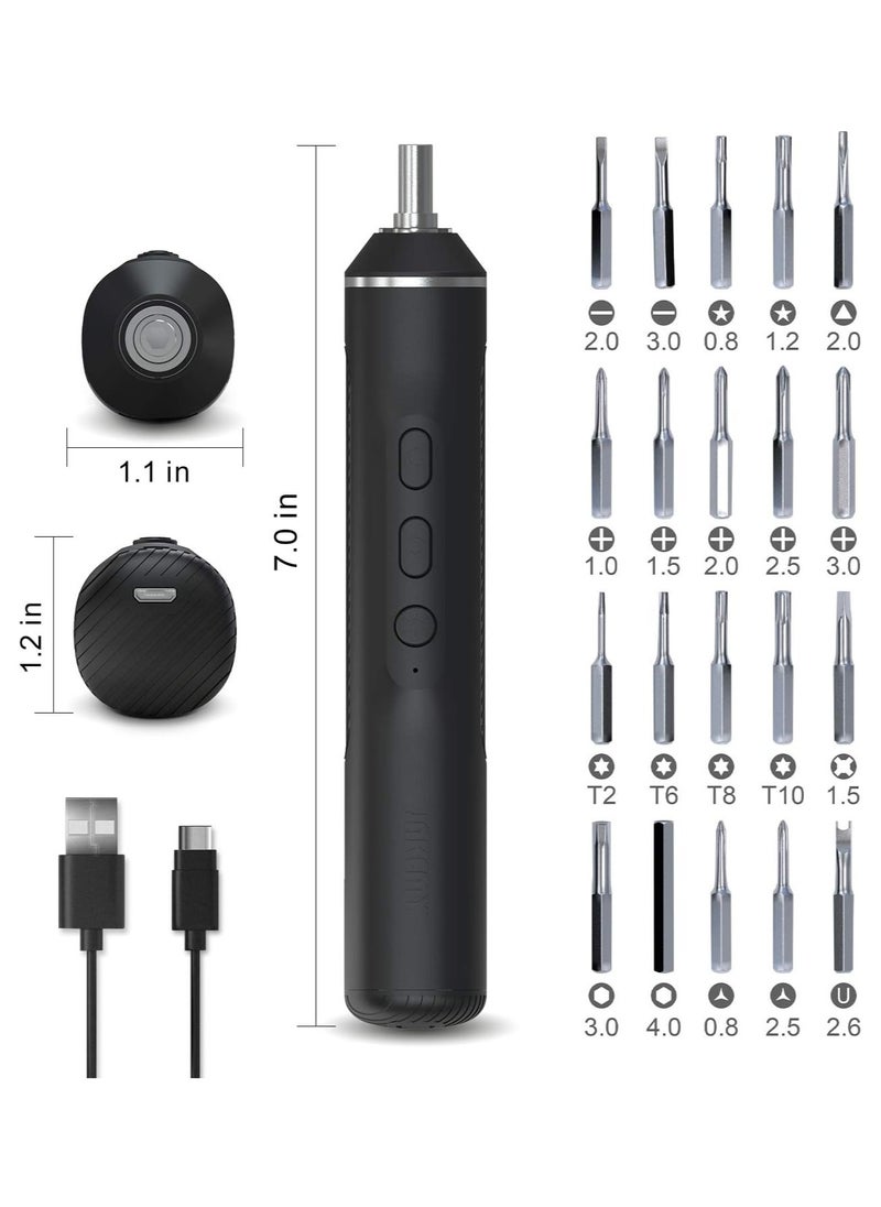 JAKEMY - Cordless Electric Screwdriver, JAKEMY USB Rechargeable Multi-Function Magnetic Precision Power Screwdriver Repair Tool Kit with LED Light for PC, Phone, Android Phone, Watch, Laptop - Image 1