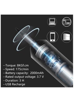 JAKEMY Cordless Electric Screwdriver, JAKEMY USB Rechargeable Multi-Function Magnetic Precision Power Screwdriver Repair Tool Kit with LED Light for PC, Phone, Android Phone, Watch, Laptop  - Image 3