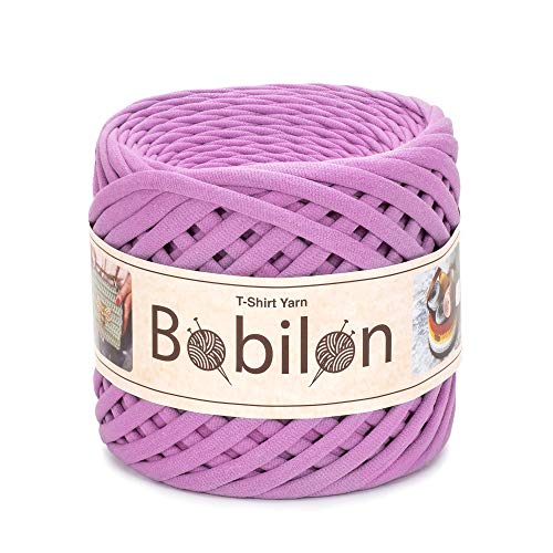 Bobilon Cotton T-Shirt Yarn – 5–7 mm Jersey Ribbon for Crochet, Knitting, Macrame, DIY Crafts – 110 Yards – Soft Cotton for Bags, Baskets, Cushions – Bubble Gum - Image 1