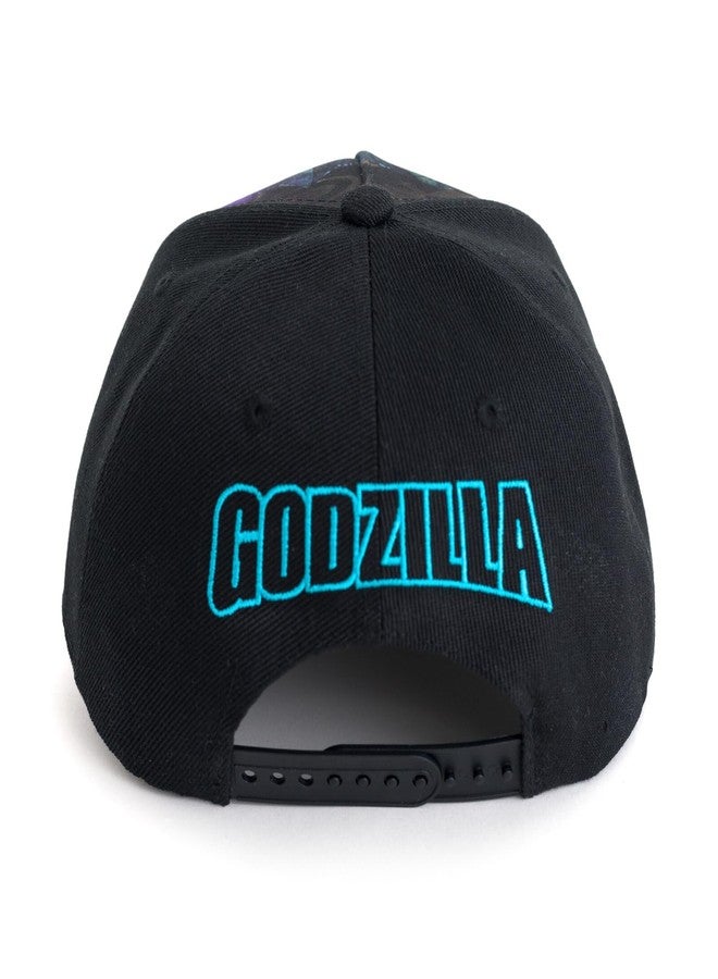 جودزيلا قبعة بيسبول رجالية قابلة للتعديل من غودزيلا، لون أسود/أخضر، مقاس واحد للبالغين - Image 3