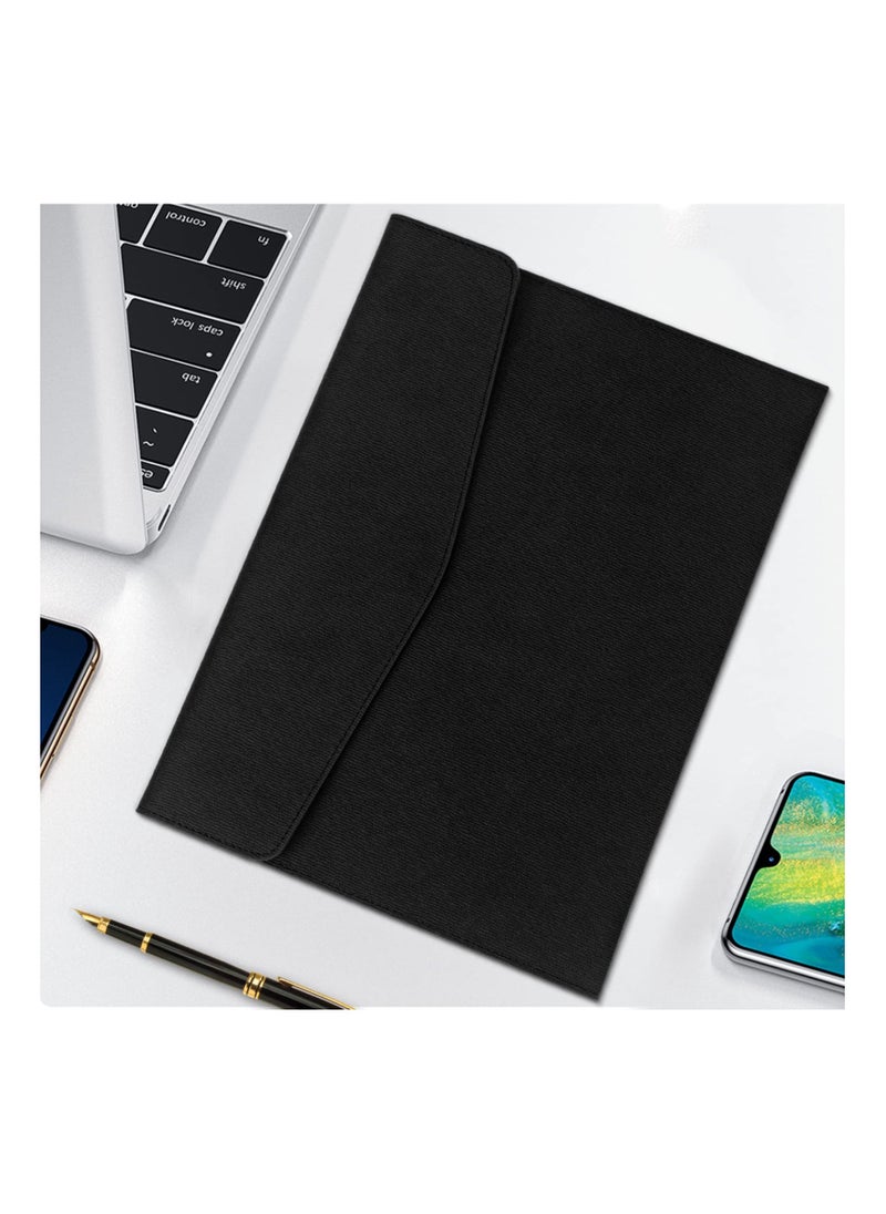 Generic - Waterproof Thin PU Leather A4 Expanding File Organizer, Portfolio Storage Case with Snap Closure, Letter Size Envelope Folder for Receipts, Contracts, and Pads. - Image 1