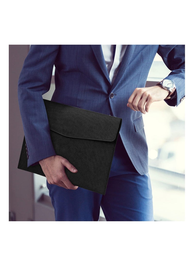 Generic - Waterproof Thin PU Leather A4 Expanding File Organizer, Portfolio Storage Case with Snap Closure, Letter Size Envelope Folder for Receipts, Contracts, and Pads. - Image 1