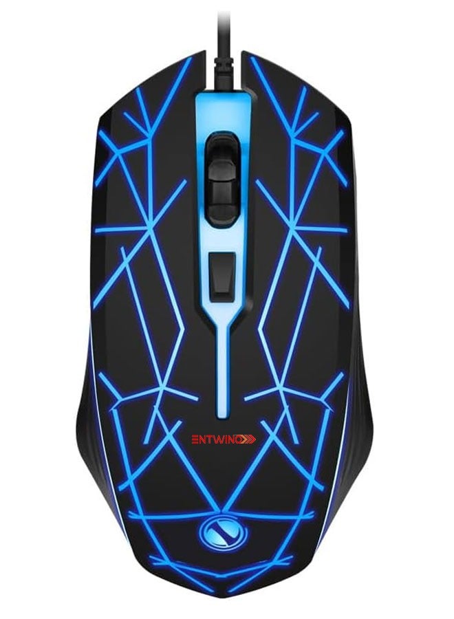 ENTWINO Dragon Gaming Mouse, DPI Button, 7 Colours Light, Metal Bottom Wired Optical Gaming Mouse - Image 1