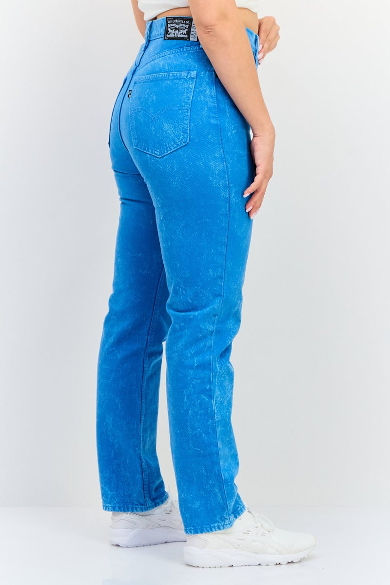 Levi's Deepika x Padukone Women Slim Fit Washed Non Stretchable Jeans, Blue - Image 2