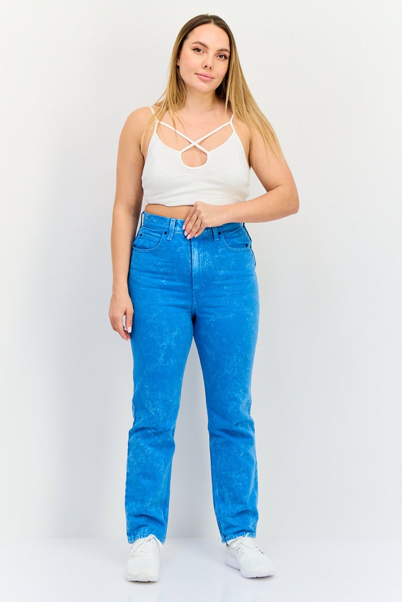 Levi's Deepika x Padukone Women Slim Fit Washed Non Stretchable Jeans, Blue - Image 4