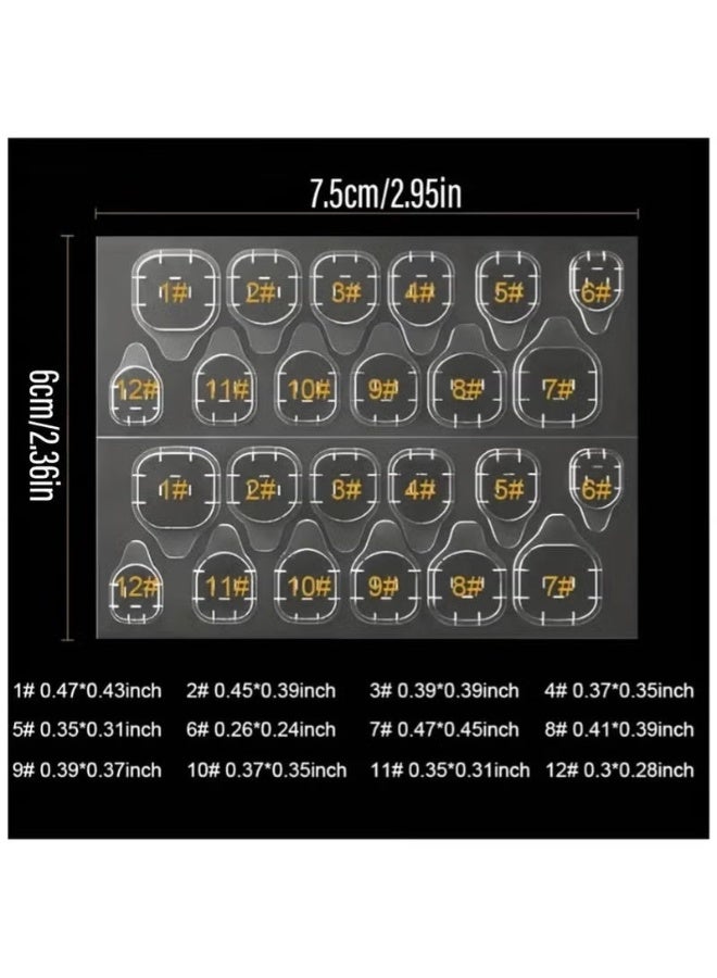 FCB 240Pcs False Nail Adhesive Tabs - Ultra-Thin Waterproof Double-Sided Nail Glue Stickers for Press-on Nails, 10 Sheets, Clear - Image 5