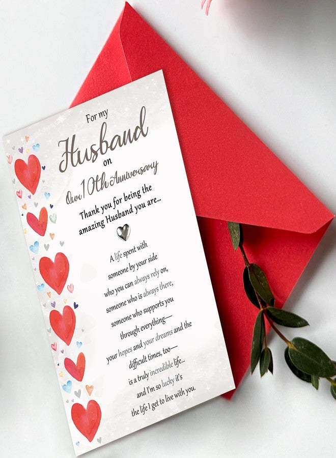Beixian Romantic 10th Anniversary Card for Husband, Funny 10 Year Anniversary Card Gifts from Wife, Sweet 10th Wedding Day Gifts for Husband - Image 4