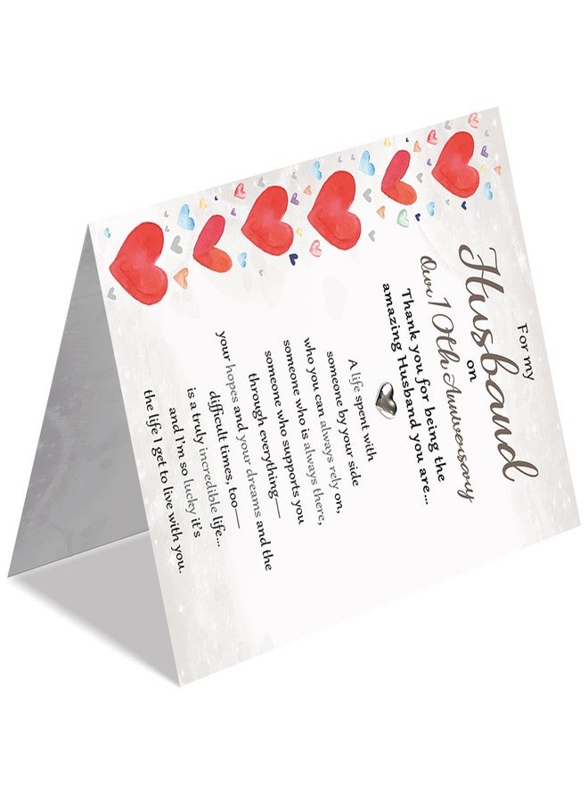 Beixian Romantic 10th Anniversary Card for Husband, Funny 10 Year Anniversary Card Gifts from Wife, Sweet 10th Wedding Day Gifts for Husband - Image 5