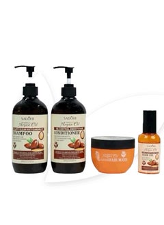 SADOER Argan Hair Care Set Consisting of Shampoo and Conditioner 500 ml Mask 250 ml and Serum 80 ml Sulfate Free.  - Image 2