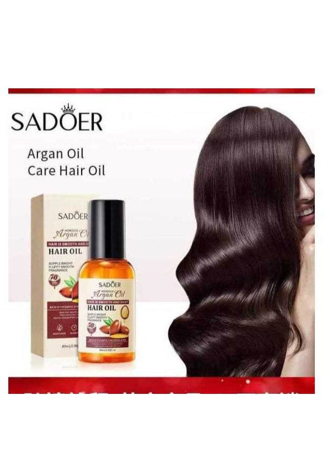 SADOER - Argan Hair Care Set Consisting of Shampoo and Conditioner 500 ml Mask 250 ml and Serum 80 ml Sulfate Free. - Image 1