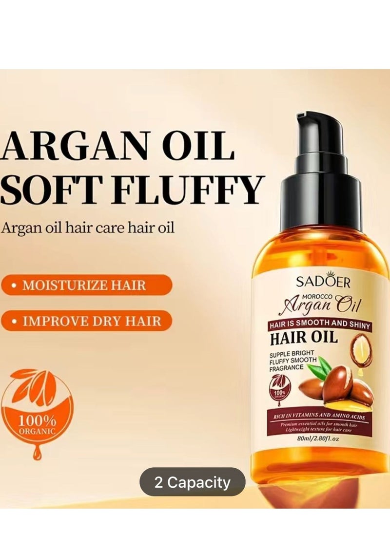 SADOER - Argan Hair Care Set Consisting of Shampoo and Conditioner 500 ml Mask 250 ml and Serum 80 ml Sulfate Free. - Image 1