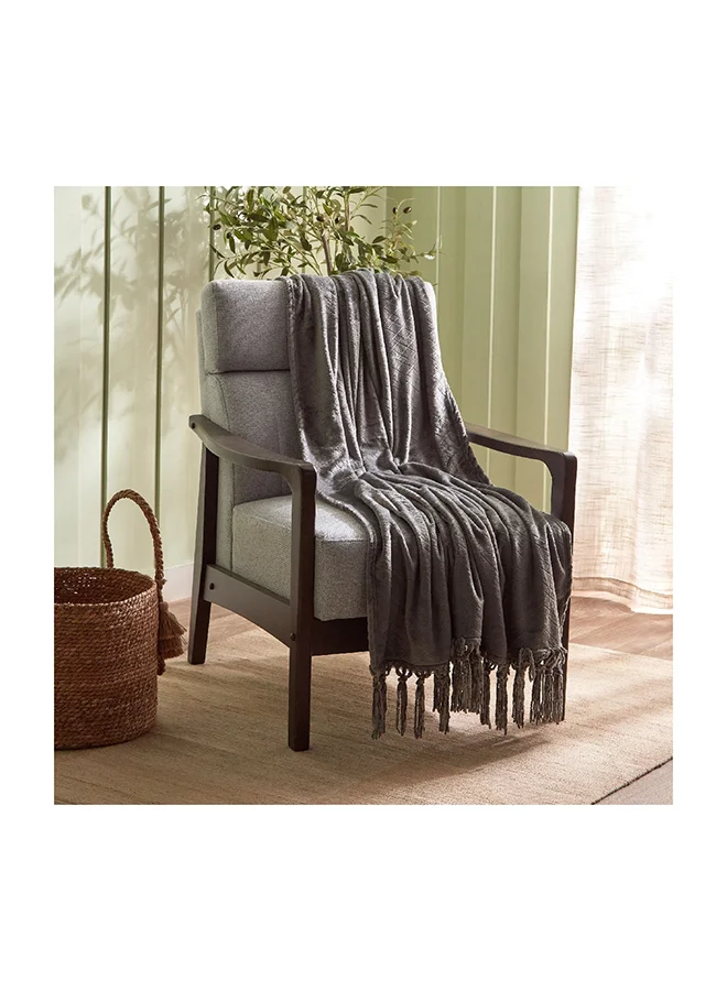 هوم بوكس Lavish Diamond Embossed Throw 180 x 130 cm