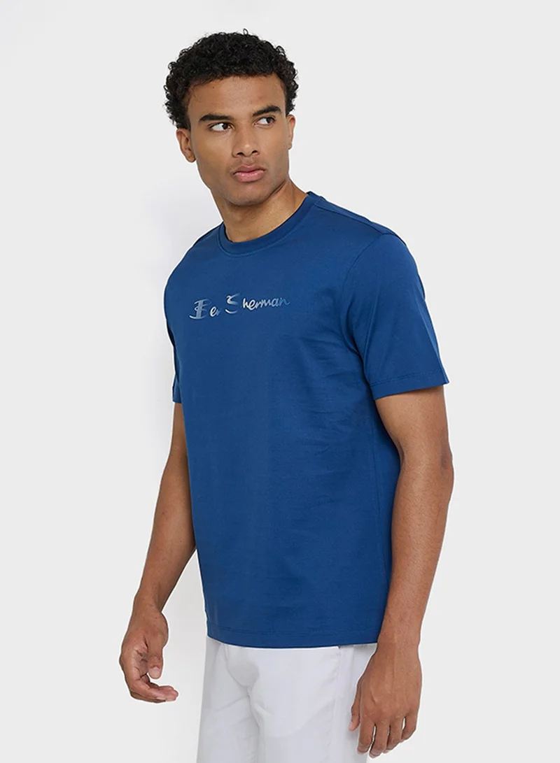 Ben Sherman  Mercerised Cotton Chest Print T-Shirt for Men | Best Price UAE