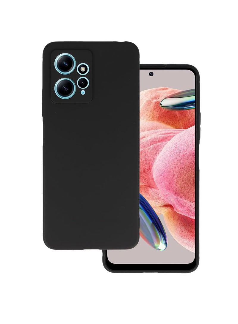 general Xiaomi Redmi 12 Case, Thin TPU Cover with Camera Protection Anti-Scratch Slim Fit Flexible Phone Case for Xiaomi Redmi 12 4G 2023 Black - Image 1